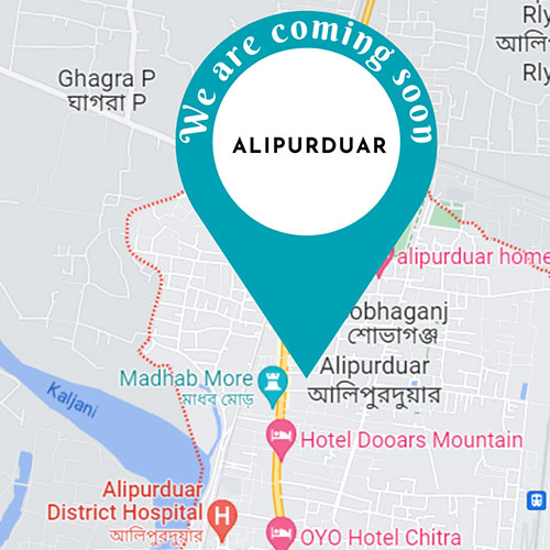 A map showing the location of Alipurduar